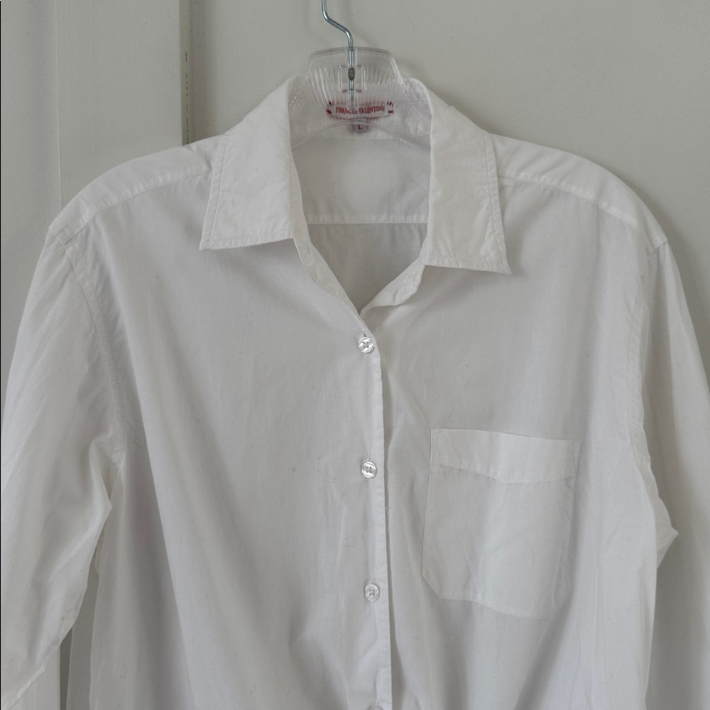 FRANCES VALENTINE Ellie Cropped Button-Front Shirt Size L - Picture 5 of 11